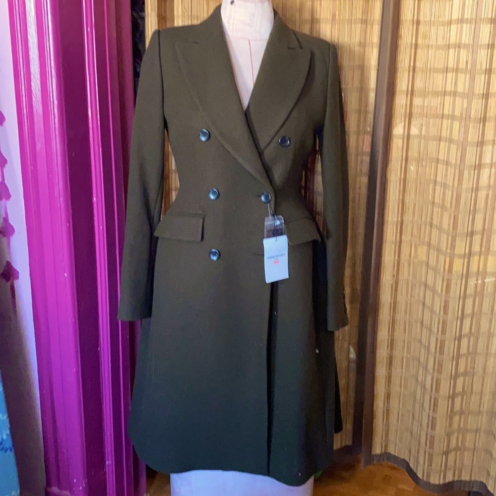 Carine Roitfeld Uniqlo wool blend coat